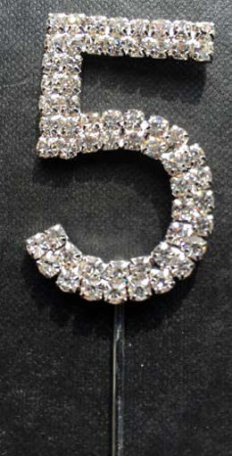 Picture of SILVER DIAMANTE CAKE TOPPER  5